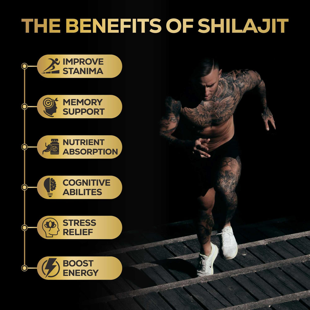 cuillère en cuivre incluse avec la résine de Shilajit