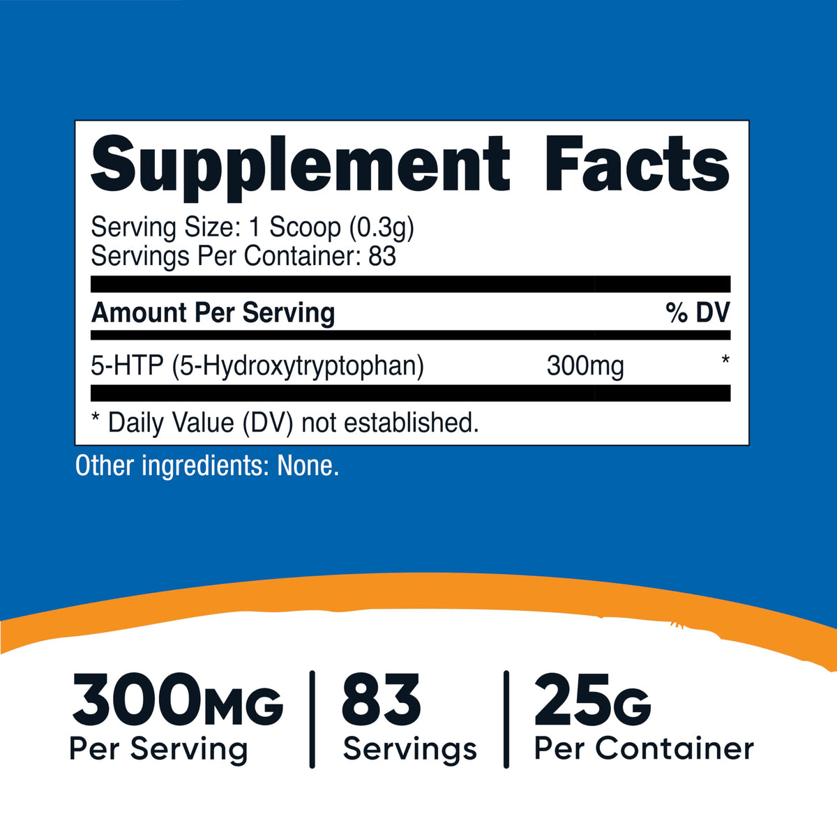 Cuillère incluse pour portion de Nutricost 5-HTP