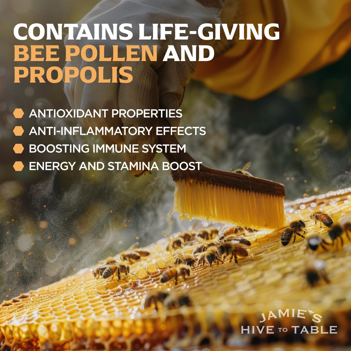 Cuisine avec des recettes utilisant du pollen d'abeille brut
