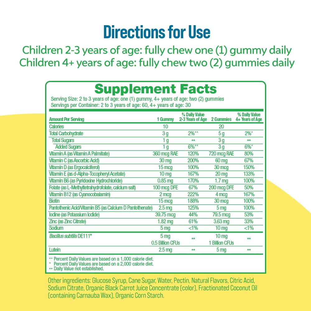 Culturelle Gummies Multivitamines + Probiotiques saveur pêche et baies