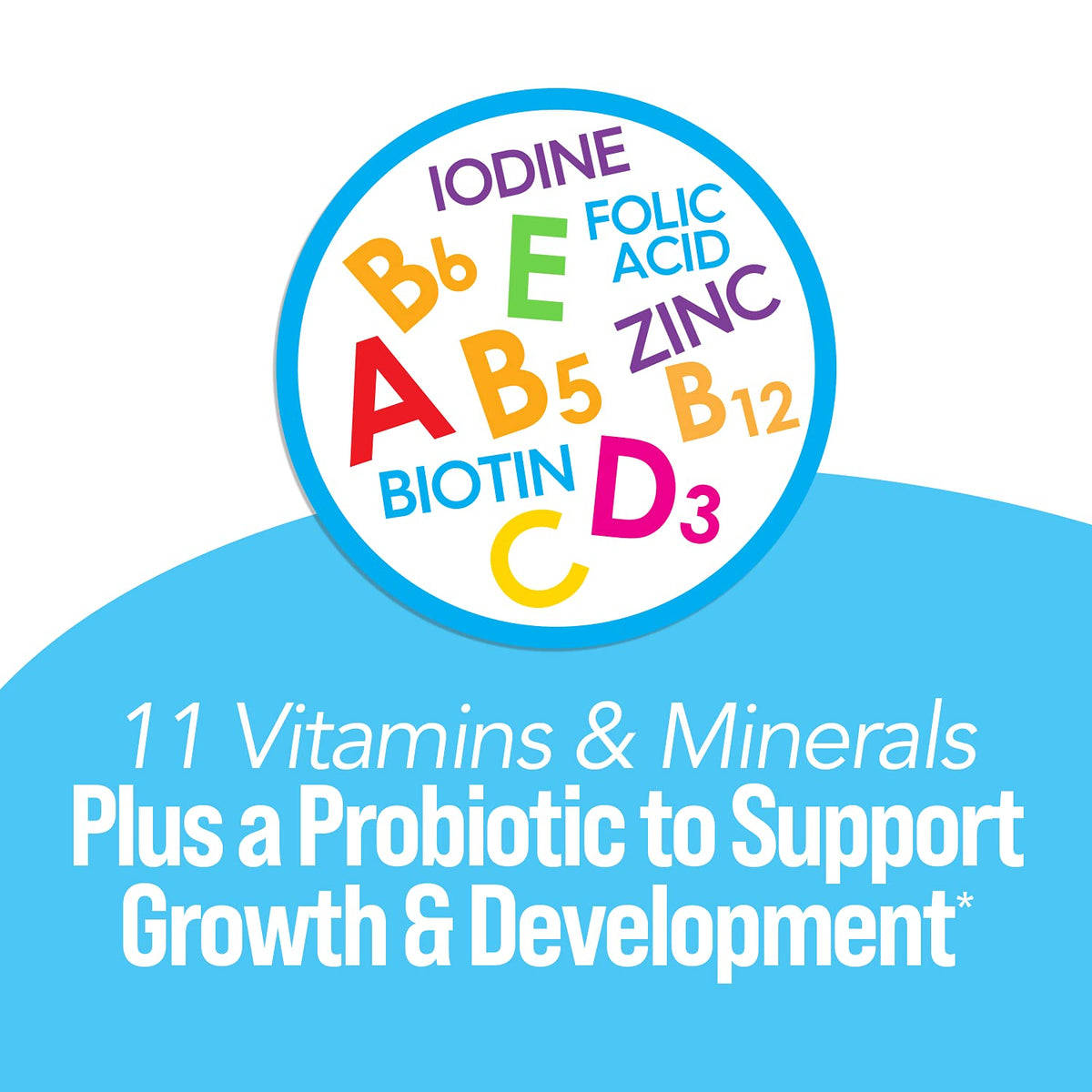 Culturelle Kids Probiotic + Multivitamin goût punch fruité en gros plan