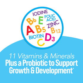 Culturelle Kids Probiotic + Multivitamin goût punch fruité en gros plan