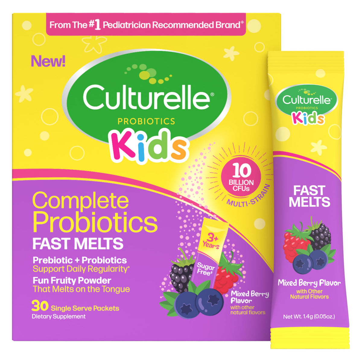 Culturelle Kids Probiotiques 30 stick packs vue de face