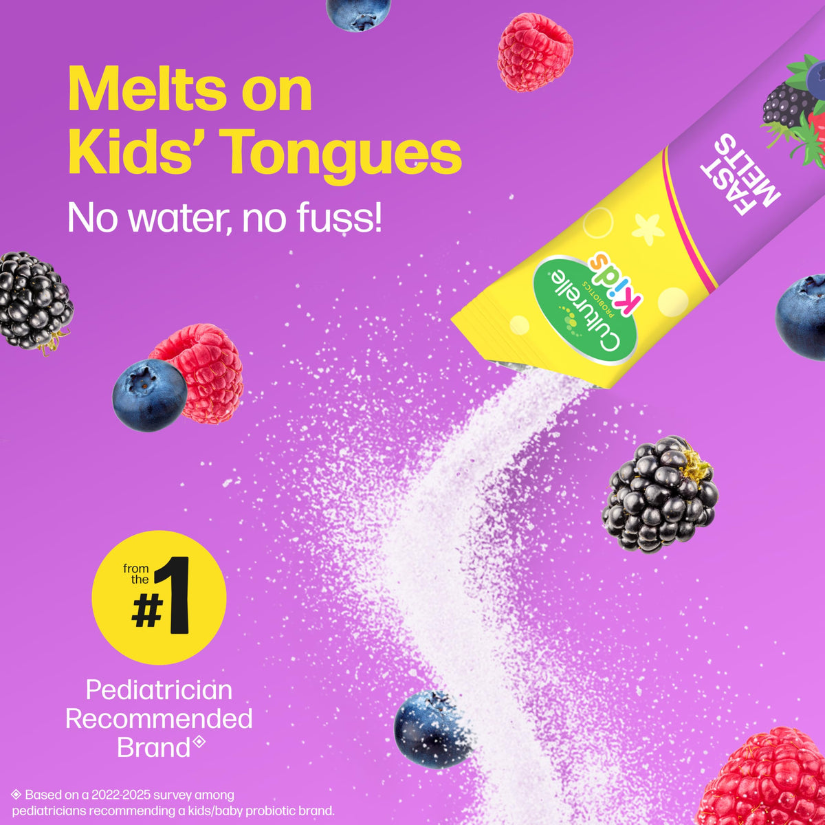 Culturelle Kids Probiotiques stick pack avec un enfant souriant