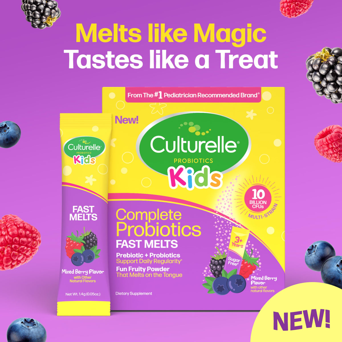 Culturelle Kids Probiotiques stick pack dans un environnement familial