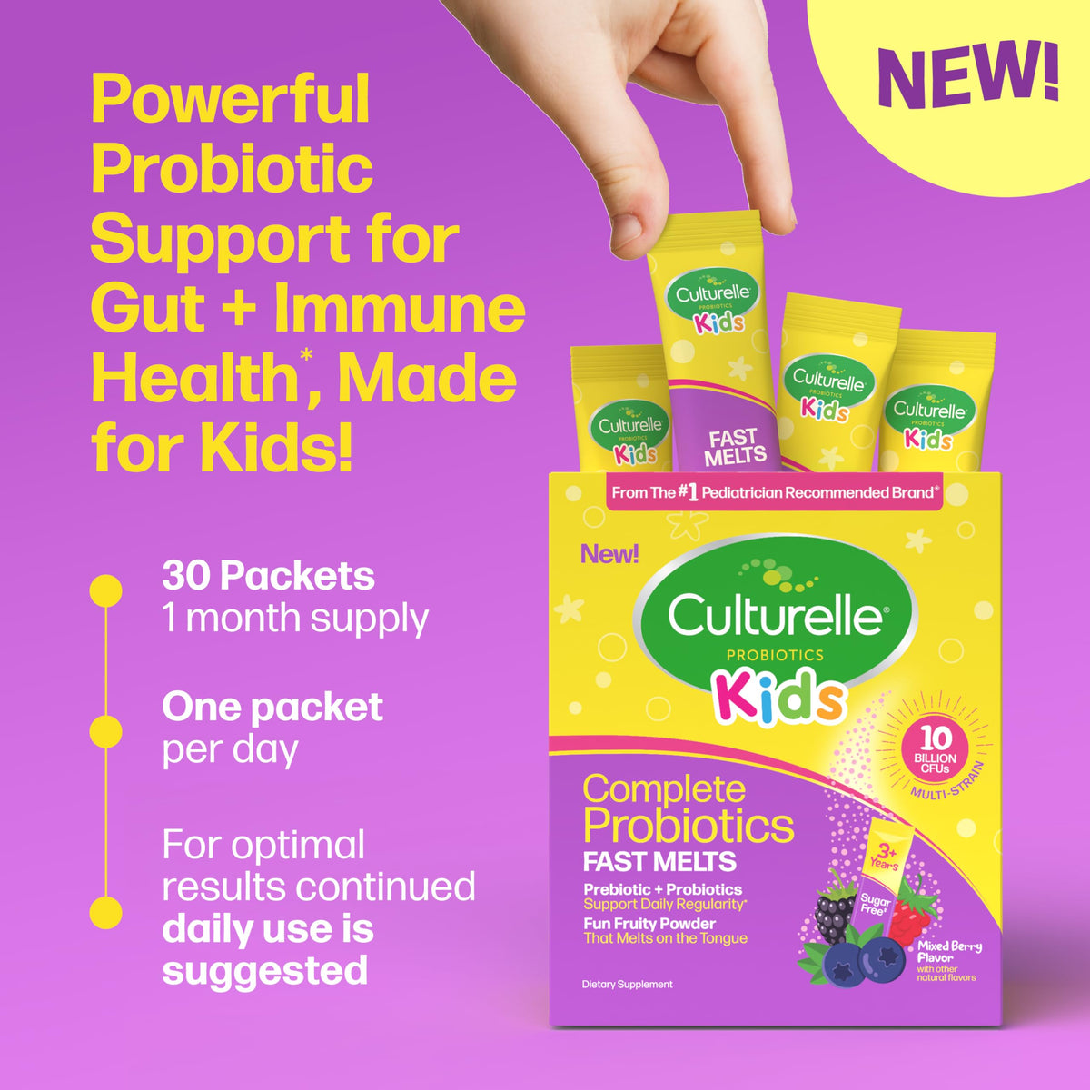 Culturelle Kids Probiotiques stick pack sur une table