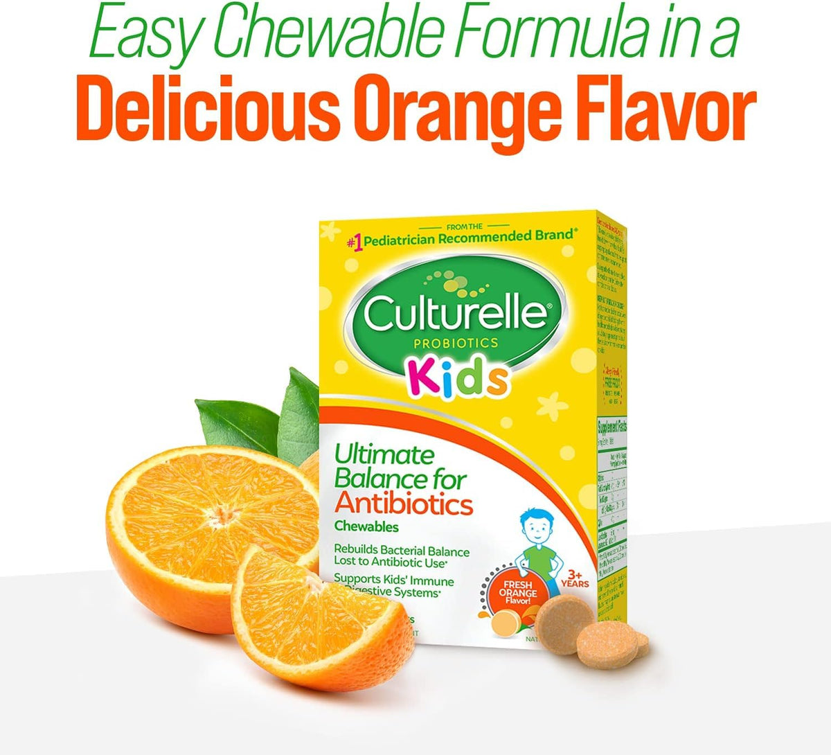 Culturelle Kids Ultimate Balance 20 Chewables côté de la boîte