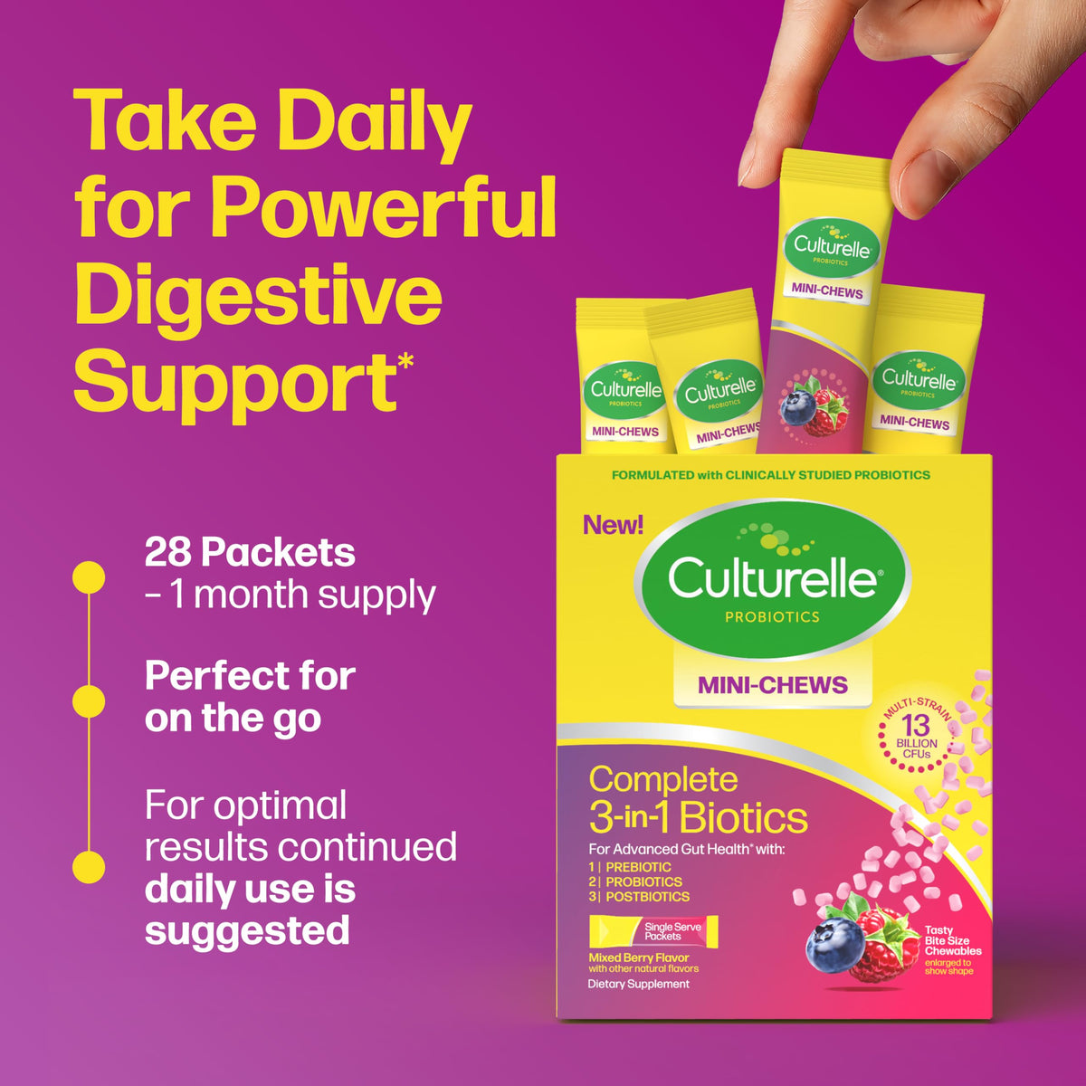 Culturelle Mini-Chews 3-en-1 en pleine nature