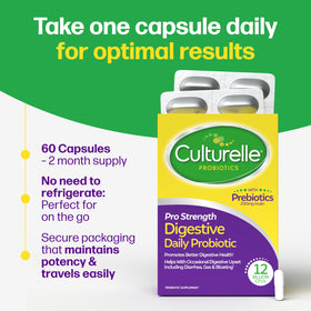 Culturelle Pro Strength Probiotiques capsules ouvertes