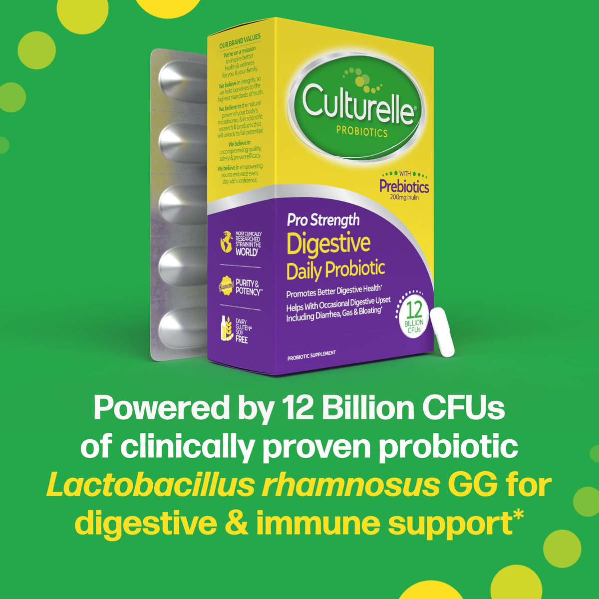 Culturelle Pro Strength Probiotiques vue de côté