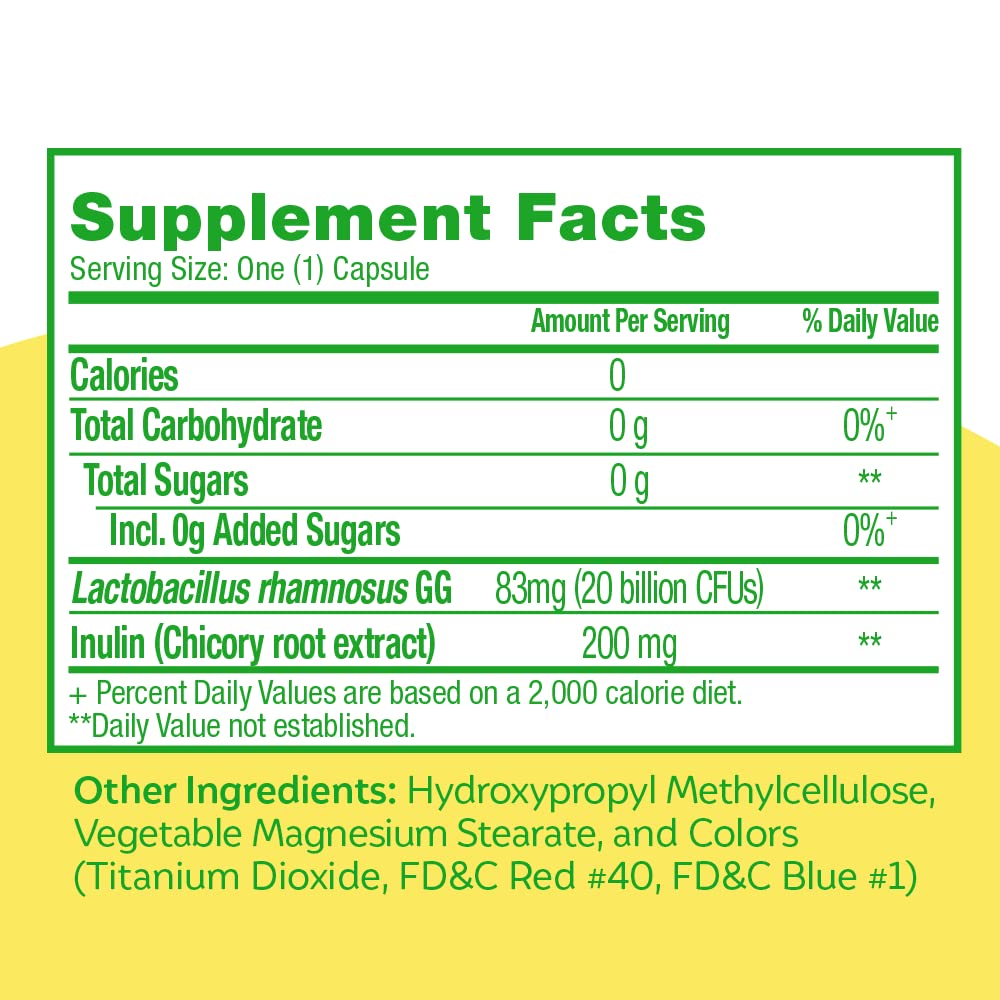 Culturelle Probiotique 20B CFU 30 Capsules - étiquette