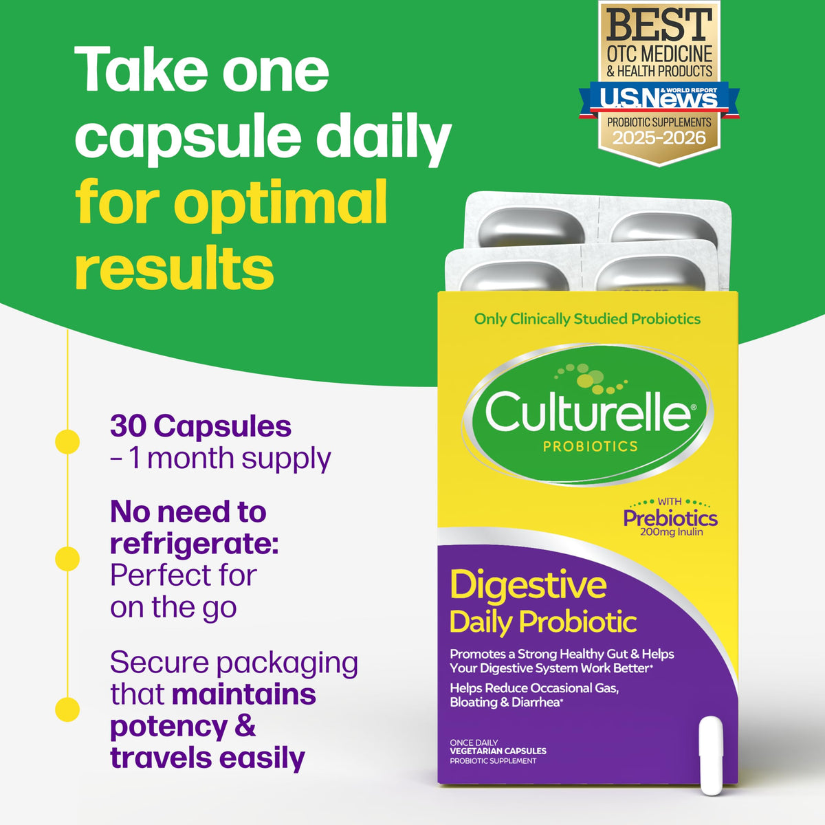 Culturelle Probiotique Quotidien capsules ouvertes