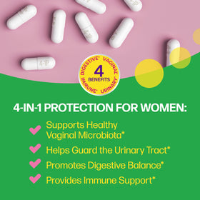 Culturelle Probiotiques Femmes 4-en-1 50 capsules avec étiquette