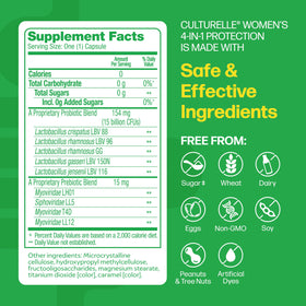 Culturelle Probiotiques Femmes 4-en-1 50 capsules sur fond blanc