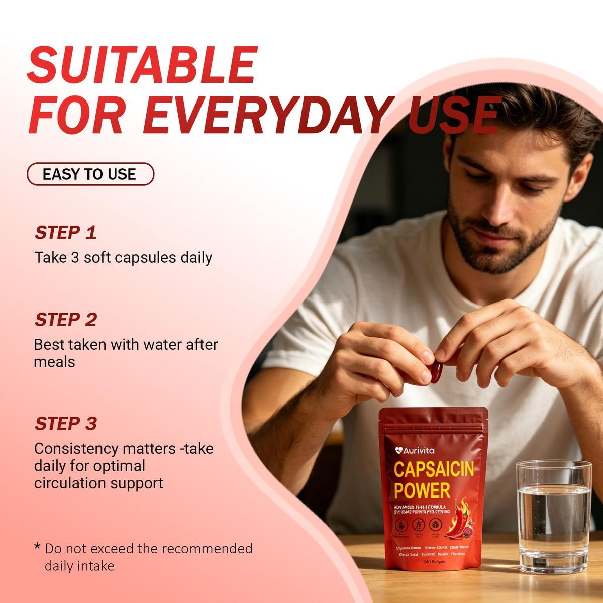 CURAIY Aurivita Capsaicin avec ingrédients naturels