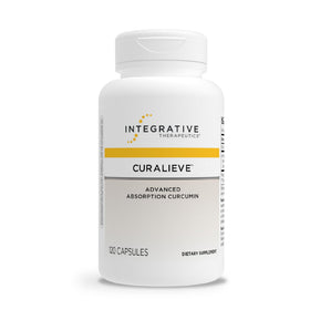 Curalieve d'Integrative Therapeutics, packaging avant avec capsules visibles