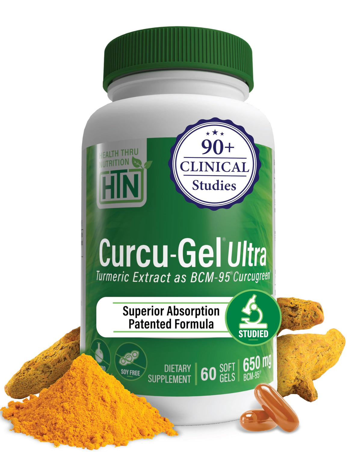 Curcu-Gel 650mg BCM-95 de Health Thru Nutrition vue avant