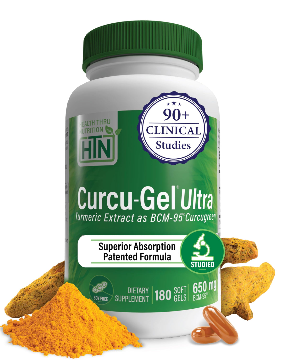 Curcu-Gel 650mg BCM-95 de Health Thru Nutrition vue avant
