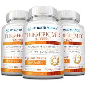 Curcuma MD d'Approved Science 180 capsules vue de face