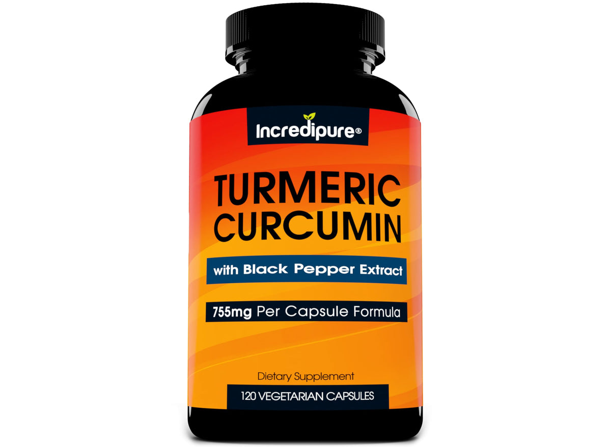 Curcumin Incredipure Complément Alimentaire Curcuma 755mg 120 Caps - vue avant