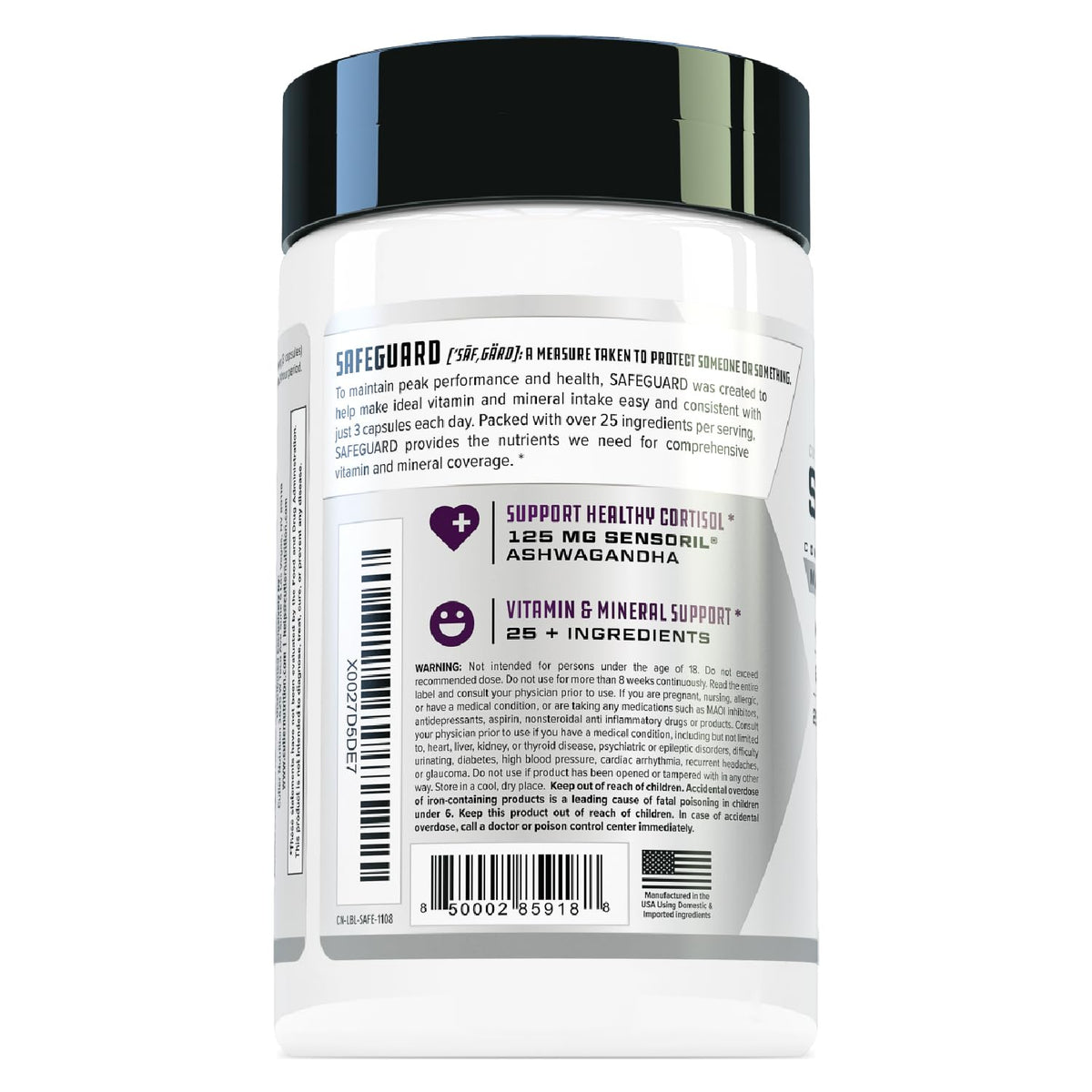 Cutler Nutrition Multivitamine Safeguard 90 comprimés emballage