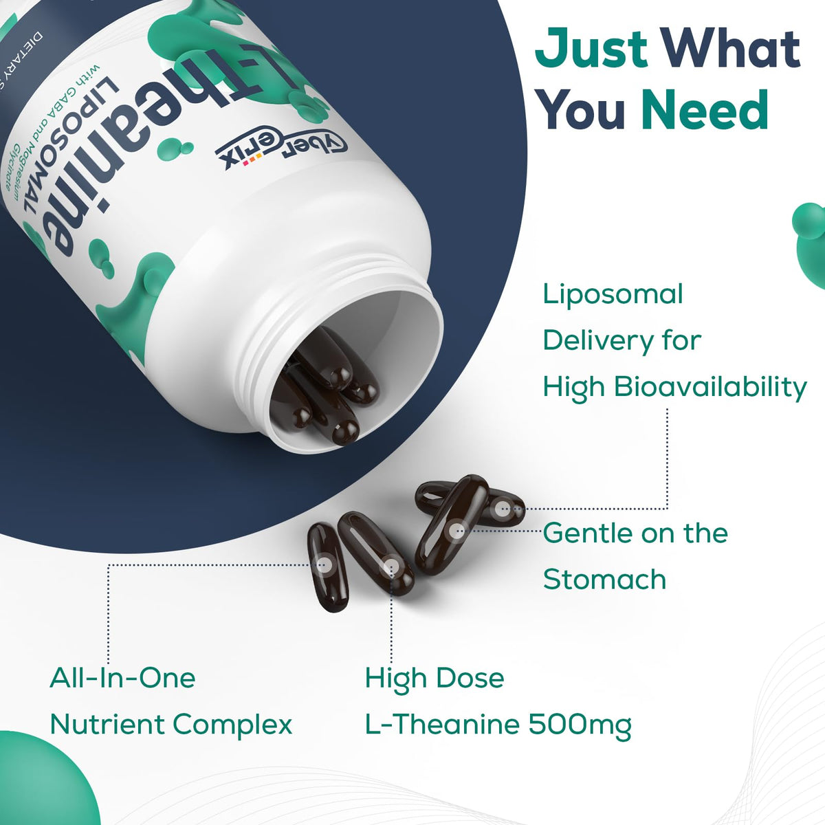 CyberCerix L-Theanine 500mg gélules dans un cadre lifestyle