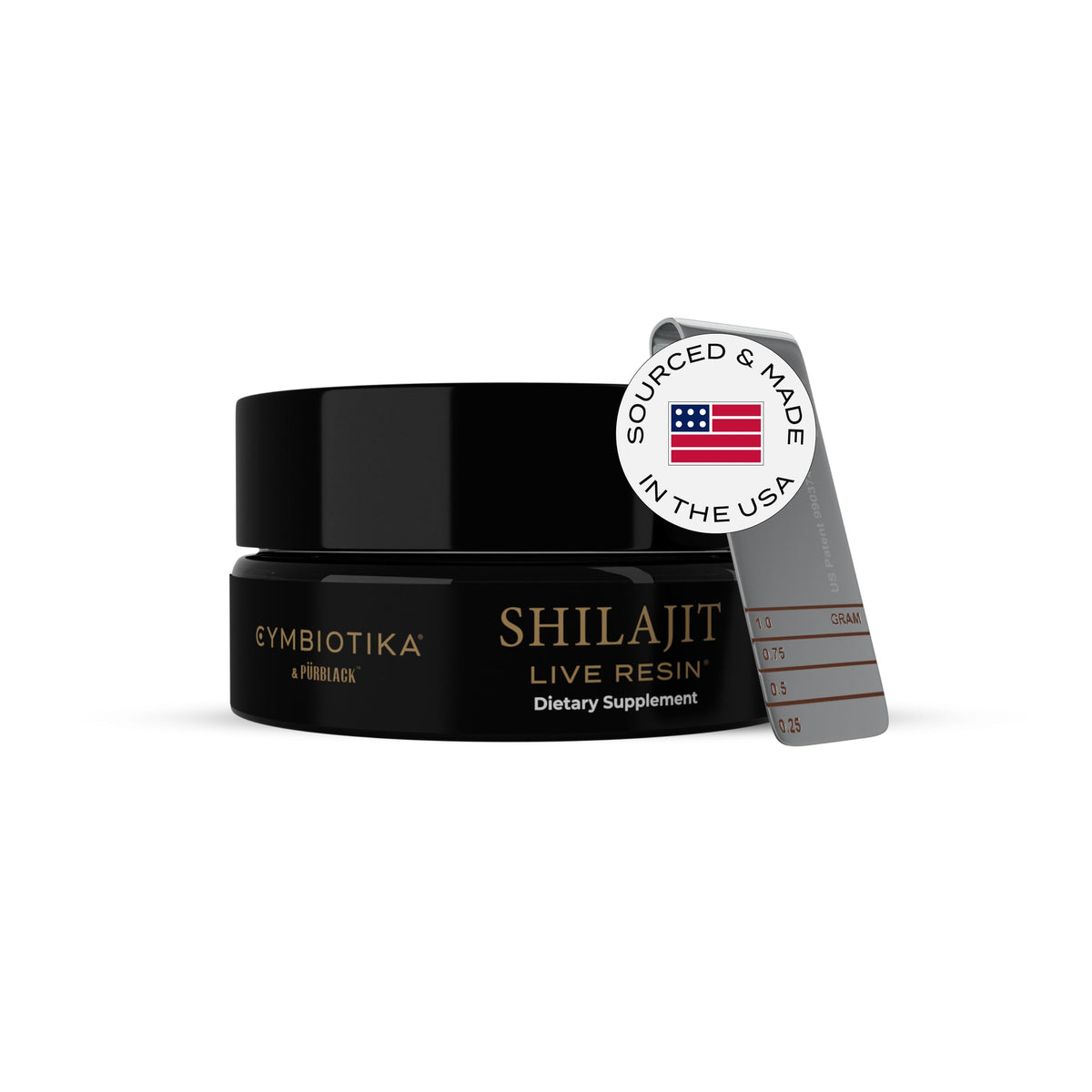 CYMBIOTIKA Résine de Shilajit Pure 15g pot vu de face