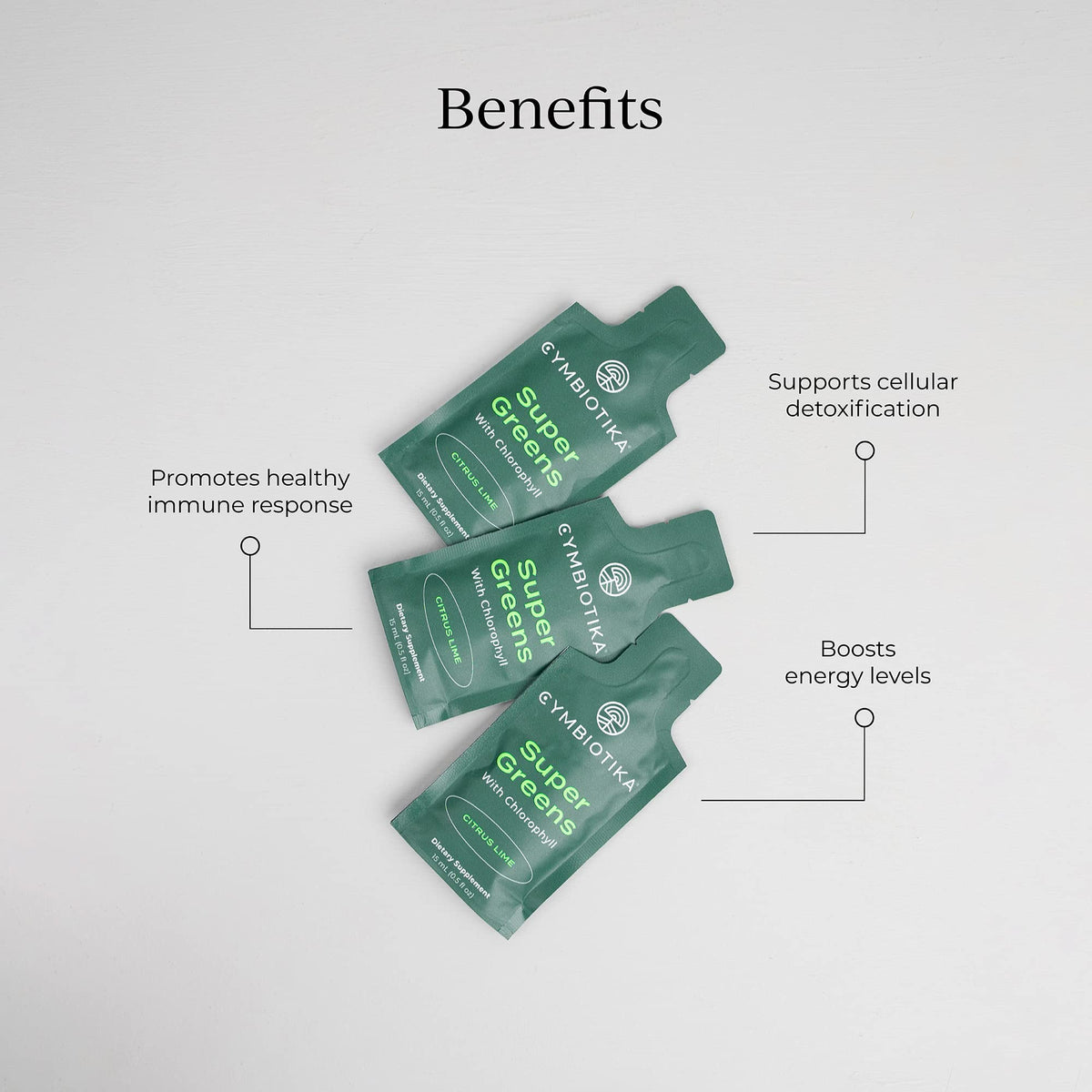 CYMBIOTIKA Super Greens mélange liquide de chlorophylle et spiruline