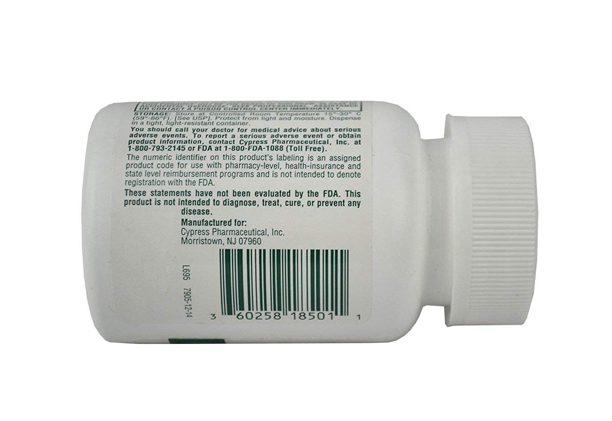 Cypress Pharmaceutical Poly-Iron capsules avec flacon ouvert
