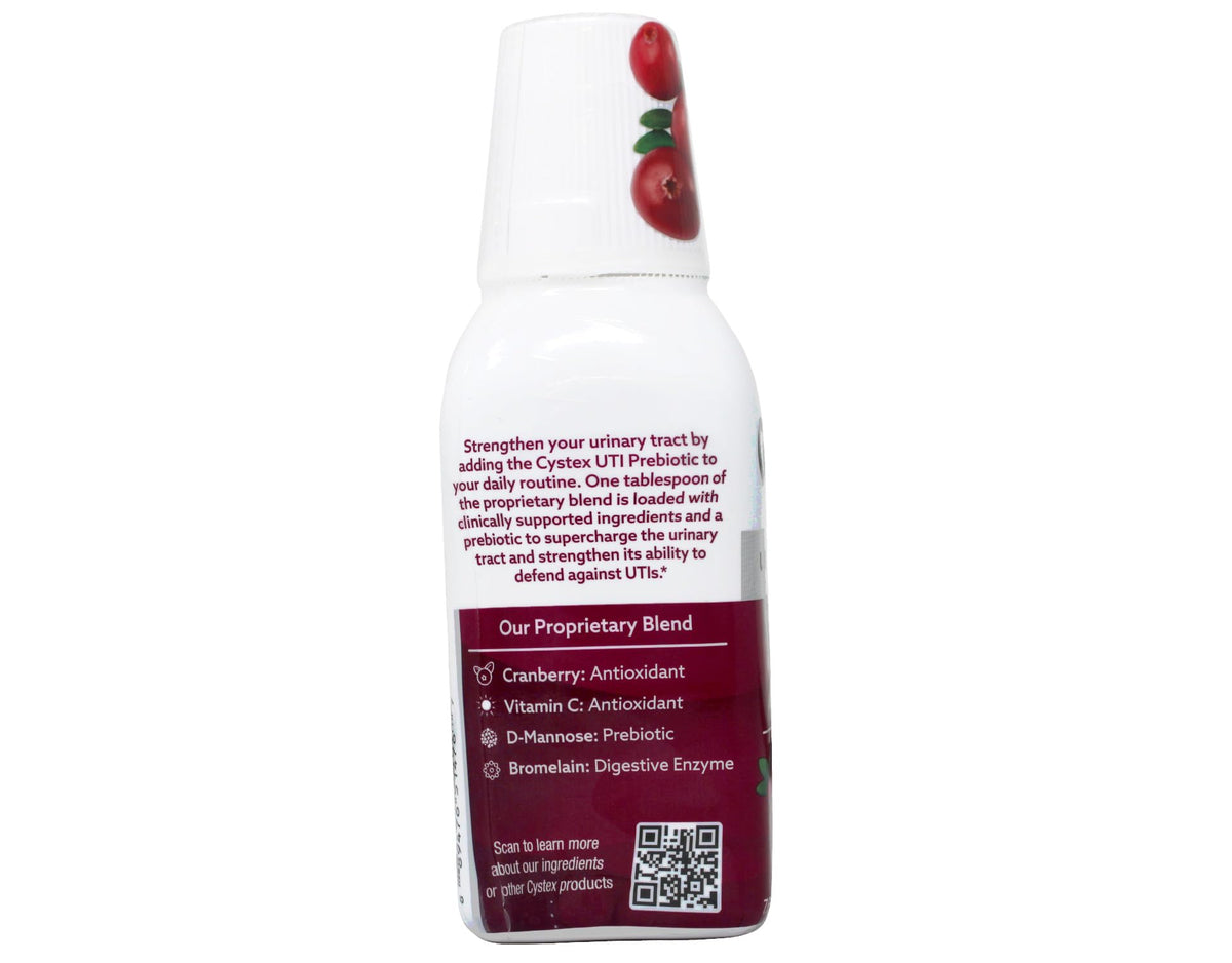 Cystex Cranberry 7,6 Fl Oz étiquette avec ingrédients