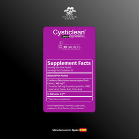 Cysticlean 240mg PAC Complément Alimentaire avec un verre d'eau