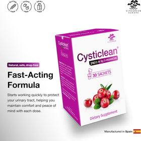 Cysticlean 240mg PAC Complément Alimentaire sur fond neutre