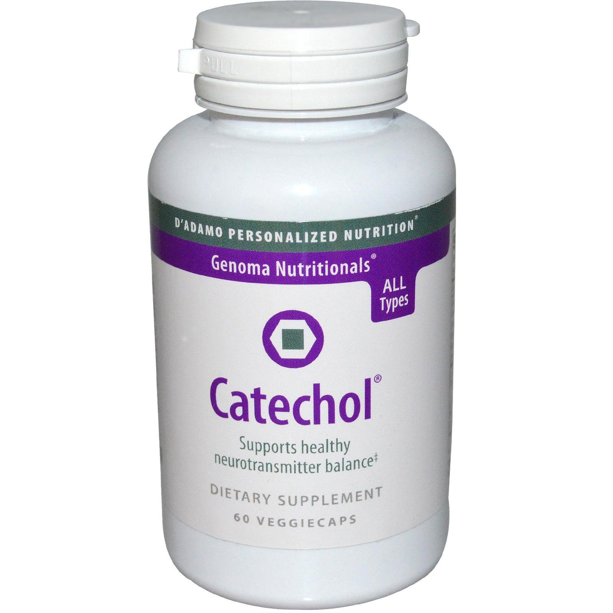 D'Adamo Personalized Nutrition Catechol 60 Vcaps vue avant avec emballage