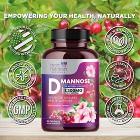 D-Mannose 1300 mg dans son emballage avec étiquette visible