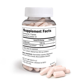 D-Mannose & Cranberry 1300mg flacon avec étiquette