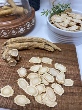 DABC OAK LAND Ginseng Américain en Tranches détail des tranches