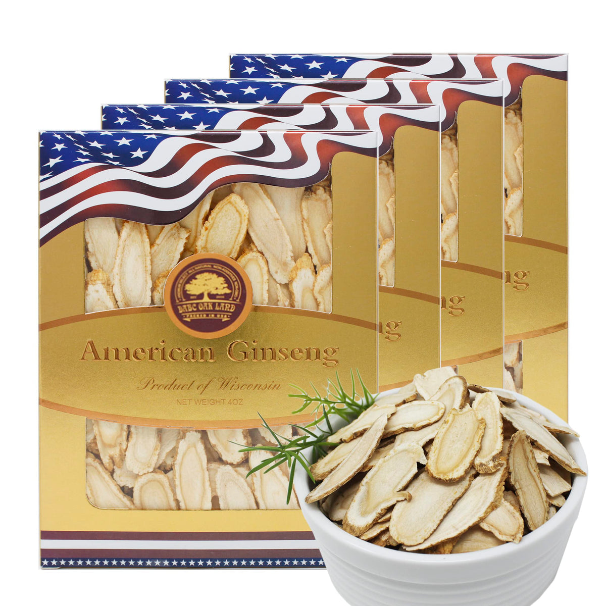 DABC OAK LAND tranches de ginseng américain Wisconsin 113g vue avant