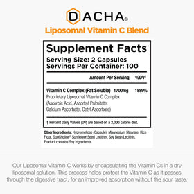 DACHA Vitamine C Liposomale 1700mg capsules avec lécithine de tournesol