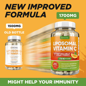 DACHA Vitamine C Liposomale 1700mg capsules végétariennes en gros plan