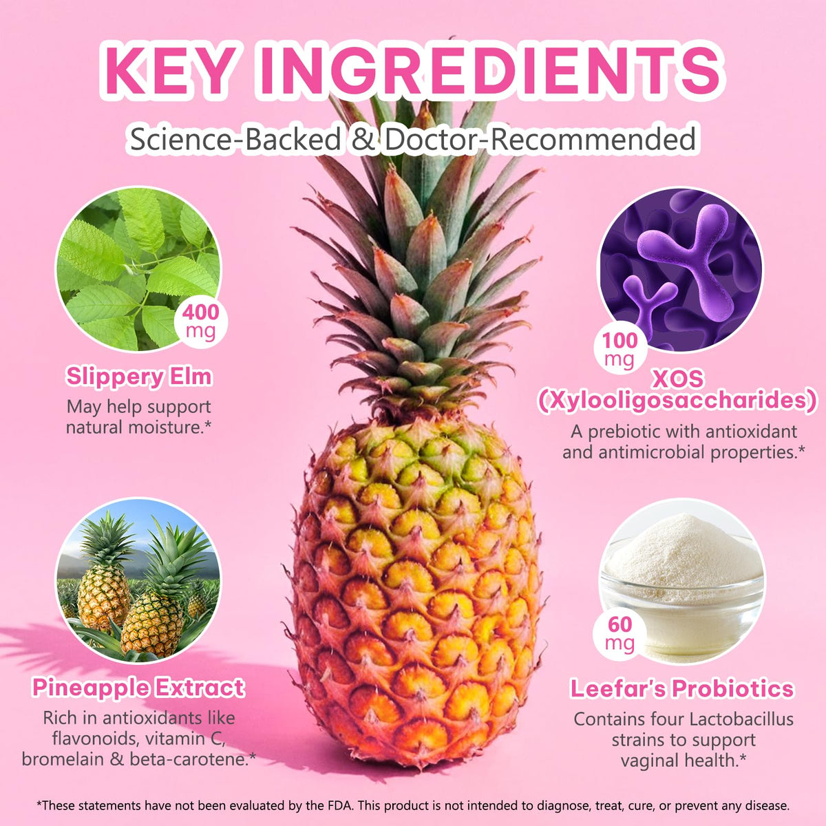 Daiasns Gummies Probiotiques Féminins Ananas, utilisation quotidienne
