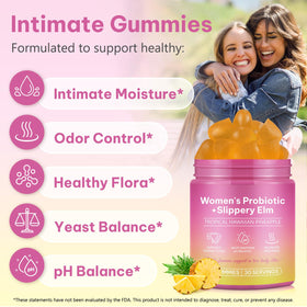 Daiasns Gummies Probiotiques Féminins Ananas, vue de côté