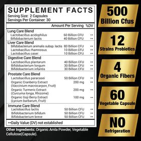 Dailanbu Probiotiques pour Hommes 500 Milliards CFU - Capsules
