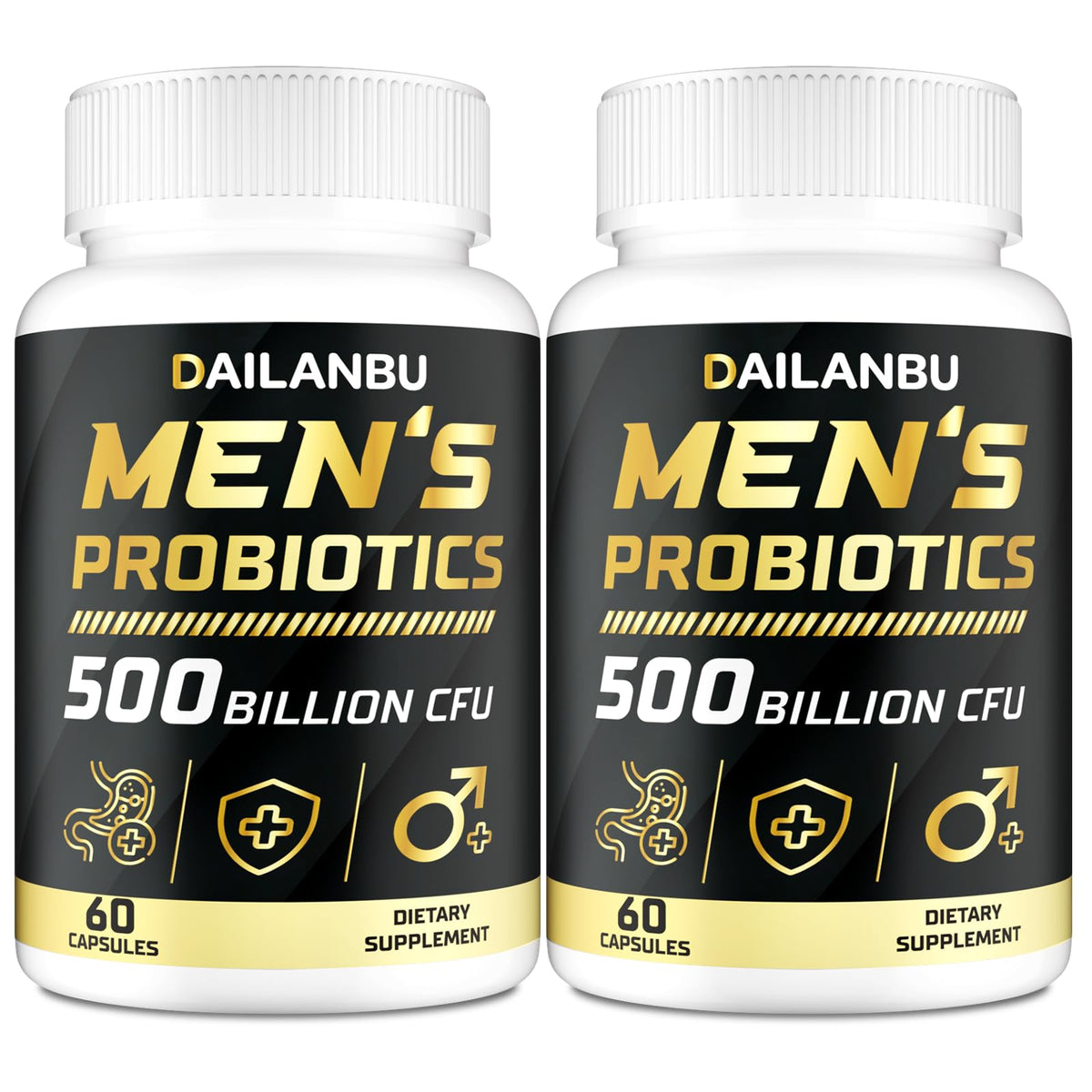 Dailanbu Probiotiques pour Hommes 500 Milliards CFU - Flacon avant