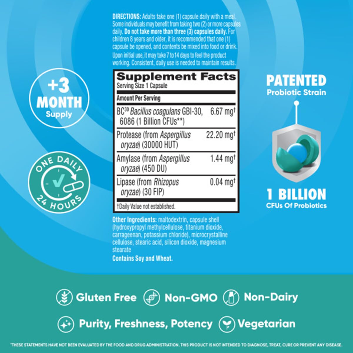 daily Advantage Probiotiques 96 Capsules ouvertes