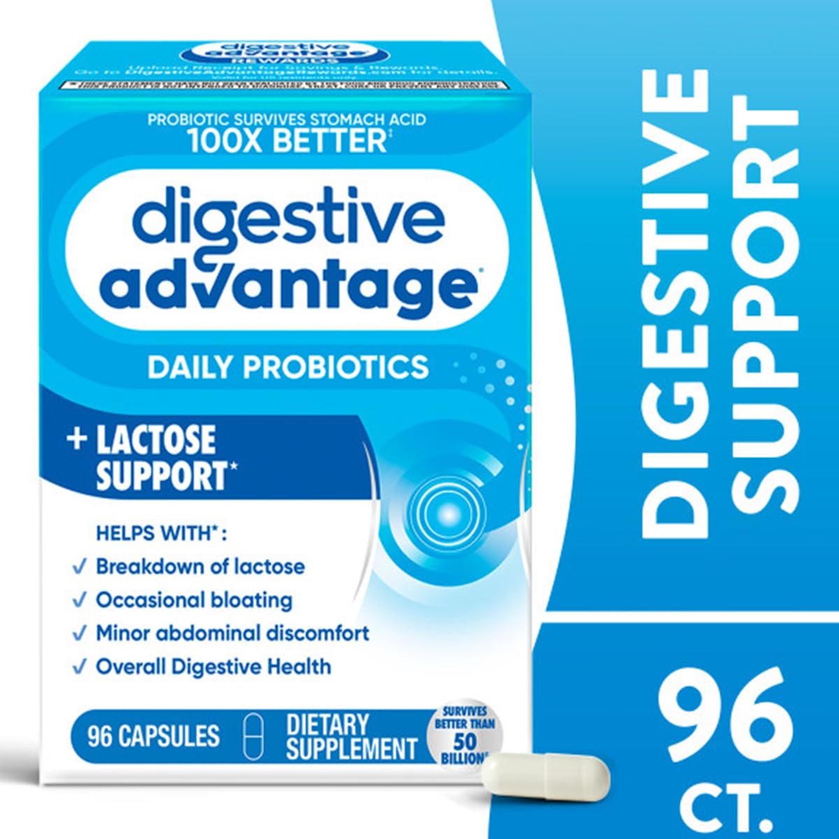 daily Advantage Probiotiques + Enzymes Lactase emballage