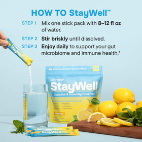 Daily Nouri Mélange de Boisson StayWell stick pack avec verre d'eau