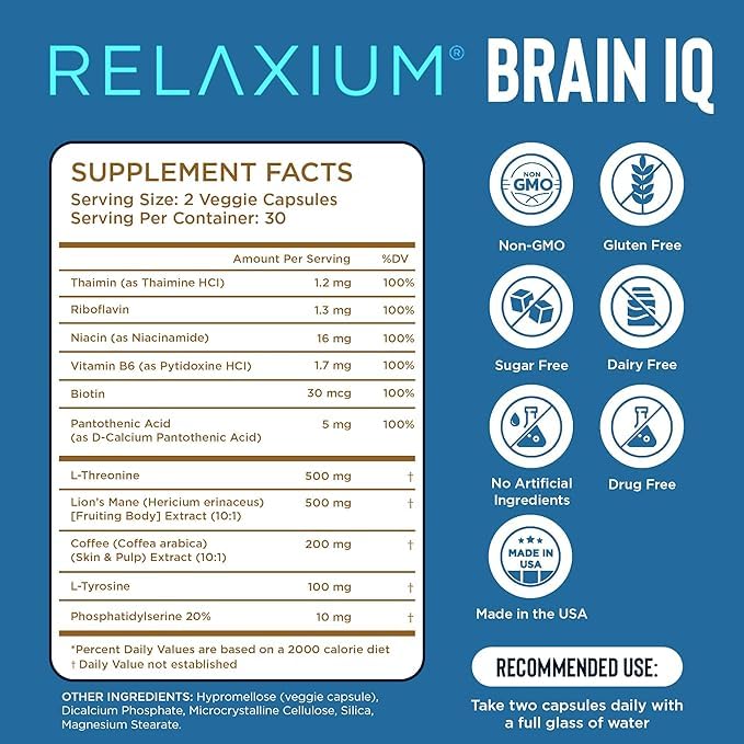 daily wellness BrainIQ Nootropic 60 capsules emballage