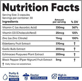 daily wellness Complément Alimentaire 6-en-1 capsules sur une surface blanche
