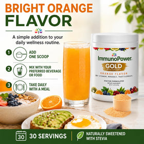 daily wellness Gold avec ingrédients naturels en arrière-plan
