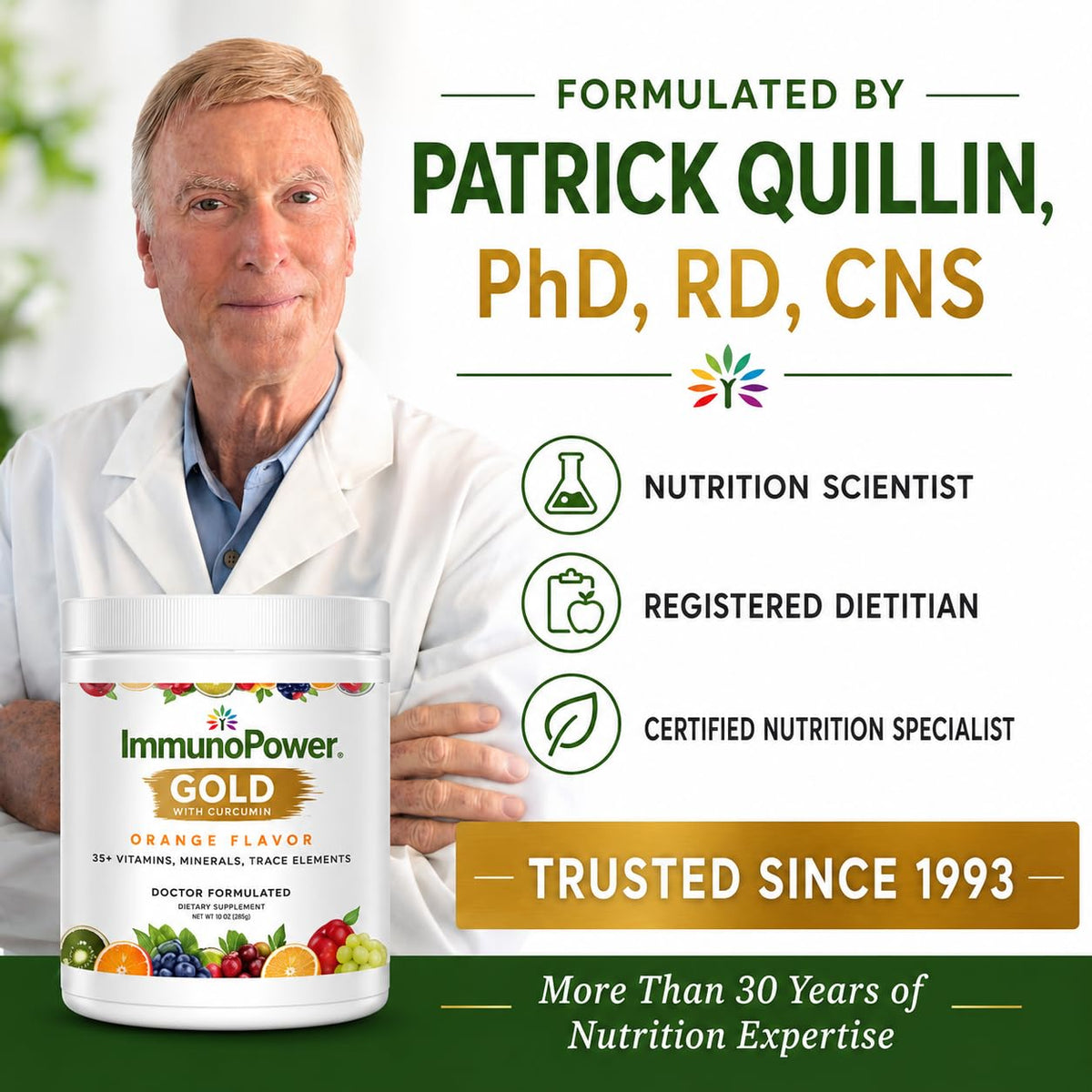 daily wellness Gold emballage avec informations nutritionnelles